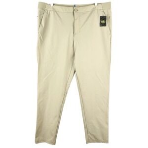 Athletic Work Women's Stone Wash Tan Stretch Woven Nylon Pants Sz XL (40-42) NWT